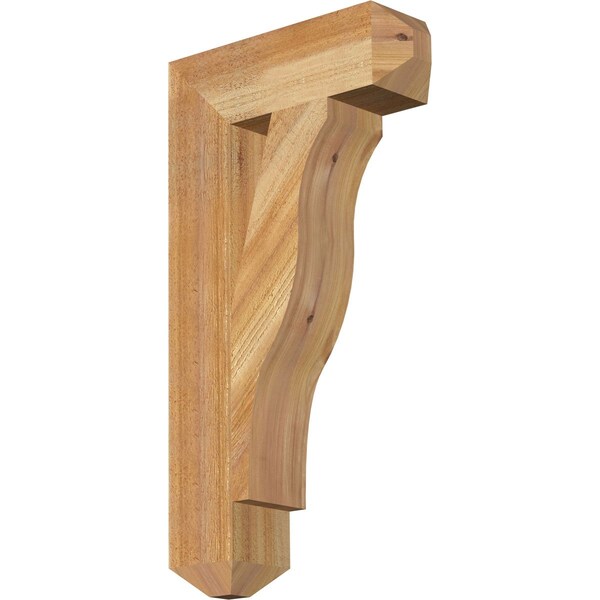 Ekena Millwork Funston Craftsman Rough Sawn Bracket, Western Red Cedar, 4"W x 14"D x 26"H BKT04X14X26FST04RWR - main